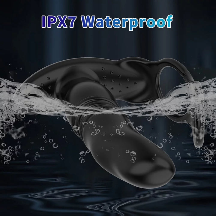 Thrusting Anal Vibrator Butt Plug Adult Toys for Men Couples, APP Control Prostate Massager with Penis Ring