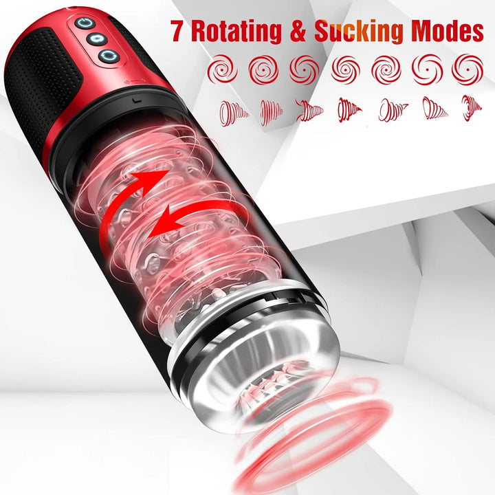 Automatic Sucking Rotating Male Masturbator Cup with 7 Rotating & Vacuum Suction Modes, Full Waterproof ,Adult Sex Toys for Men