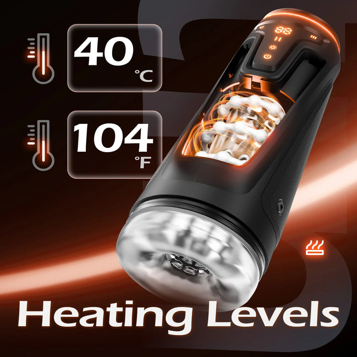 Male Masturbator Sex Toys for Men with 9 Vibrating,8 Thrusting Modes & 2 Heating Levels,Male Sex Toys Adult Toys Penis Pump Sex Toy,Adult Sex Toys