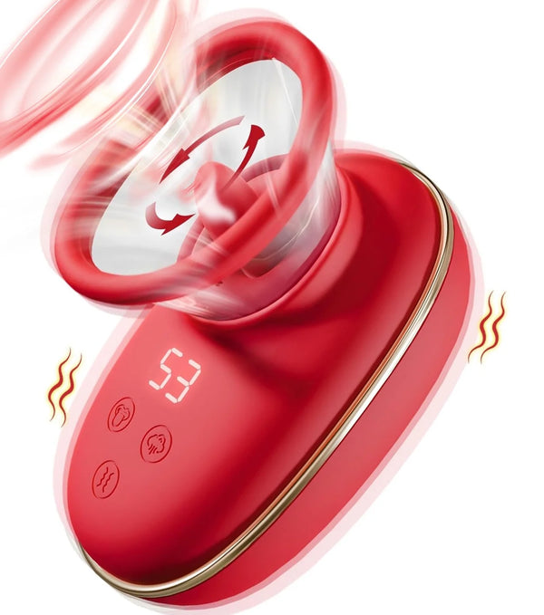 3-In-1  Adult Toys for Women,3 Sucking 9 Tongue Licking & Vibrating Modes,G Spot Clitoral Vibrators Rose Toy,Nipple Sex Toys for Women Female