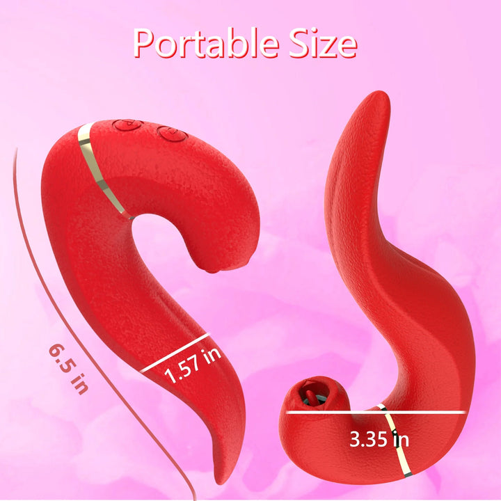 G Spot Vibrator Female Sex Toys for Women, Stimulator with 10 Tongue Licking Vibration & 5 Sucking Modes, Silicone Adult Toy, 2 in 1 Personal Massager for Couple Pleasure