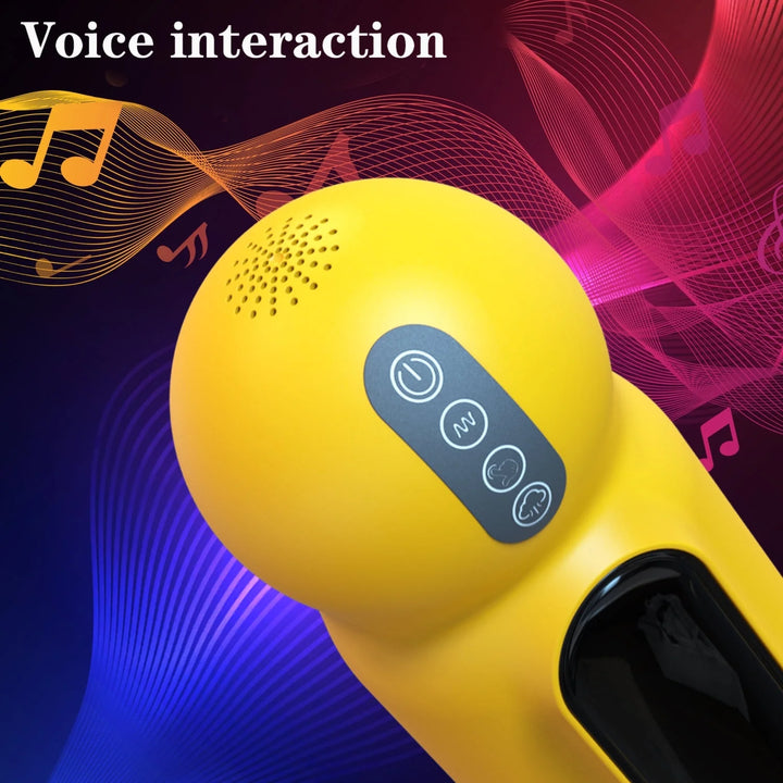 AJDOLL Male Masturbator Cup Sex Toys with 10 Vibrating & 4 Sucking & Voice Function & Heating Modes LED Stroker Adult Toy for Men Self-Pleasure Masturbation