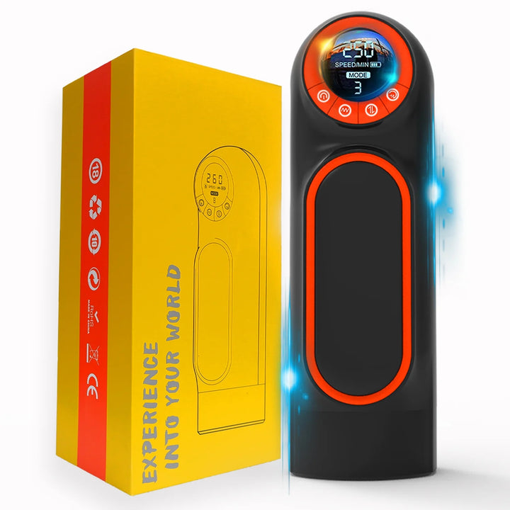 Automatic Male Masturbators Sex Toys with Powerful Vibrating & Thrusting & Sucking Modes, Self-Pleasure Masturbation Stroker Adult Toy for Men