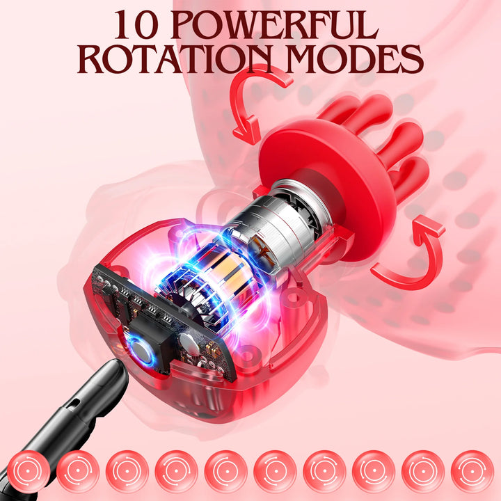 Sex Toys Nipple Toys Rotation,Sex Toy Sucking Stimulator Rose Sex Toy with 10 Rotation Modes